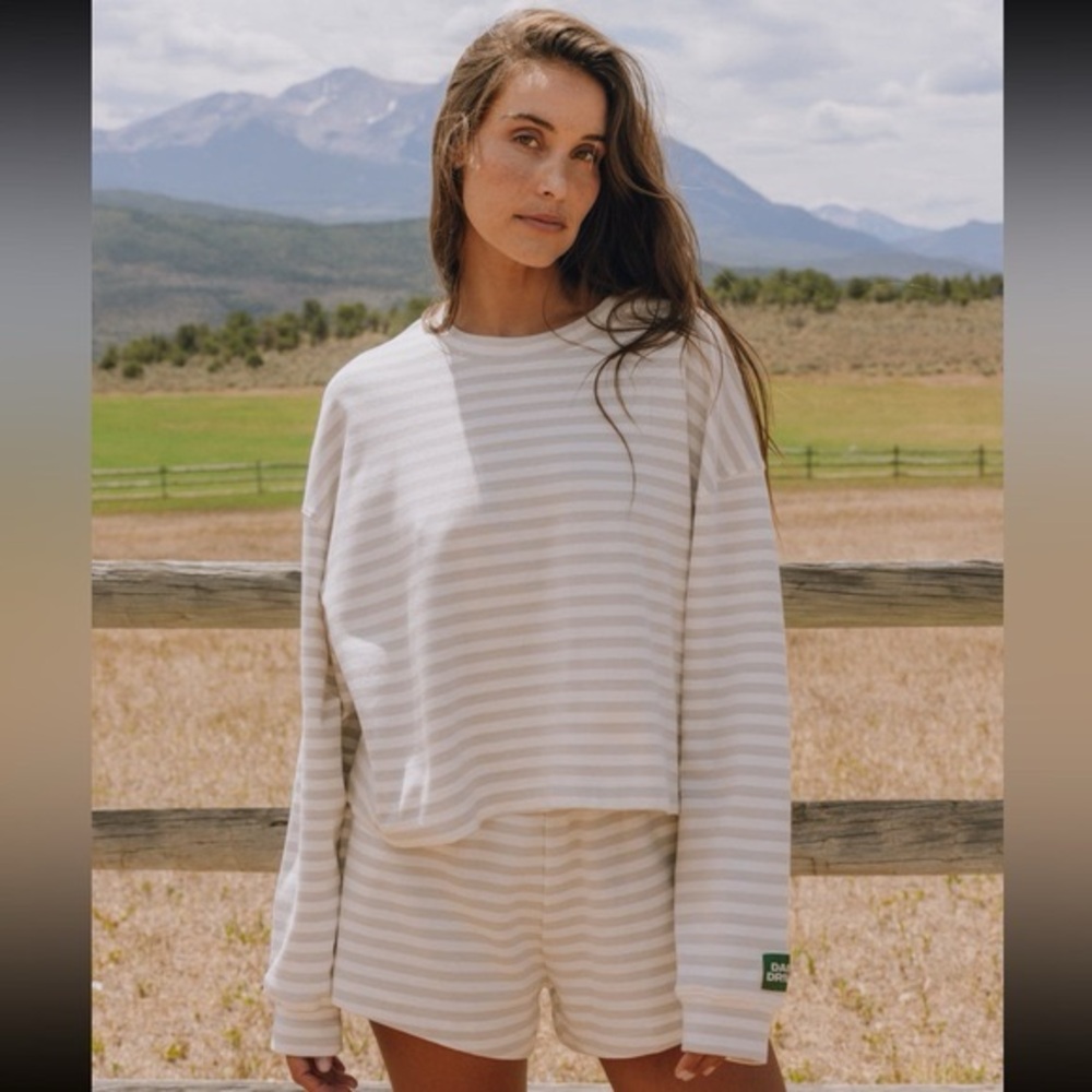 Daily Drills Grey Striped Long Sleeve